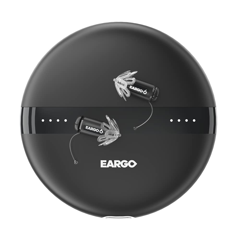 EARGO 7 [20-60 dB] Czas pracy baterii: 20 godz., wodoodporność IPX7, samoczyszcząca się komora ładowania.
