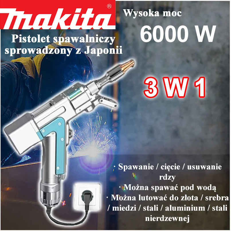 6000 W [3 w1】: Spawanie + czyszczenie + cięcie (prędkość 10 m/min, grubość 0-10 mm)