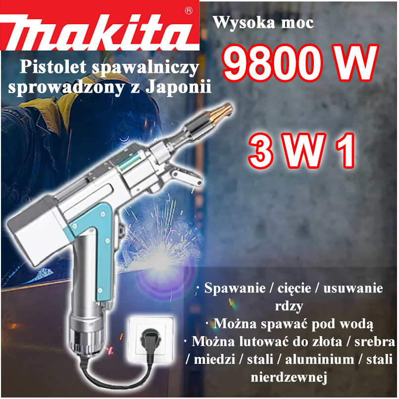9800 W [3 w1】: spawanie + czyszczenie + cięcie (prędkość 18 m/min, grubość 0-25 mm)