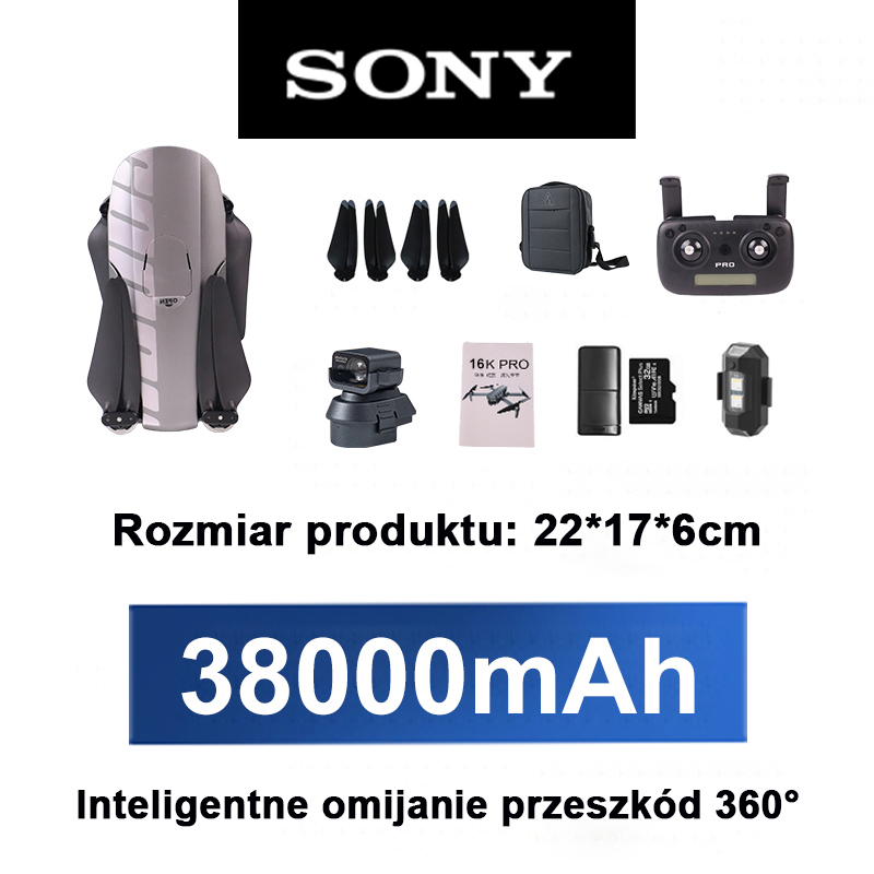 (Wersja zaawansowana) Oferuje rozdzielczość 8K / zasięg do 18 kilometrów / 12 godzin pracy na baterii / maksymalną wysokość lotu 1000 metrów - z automatyczną ochroną przed przeszkodami w ciągu dnia.