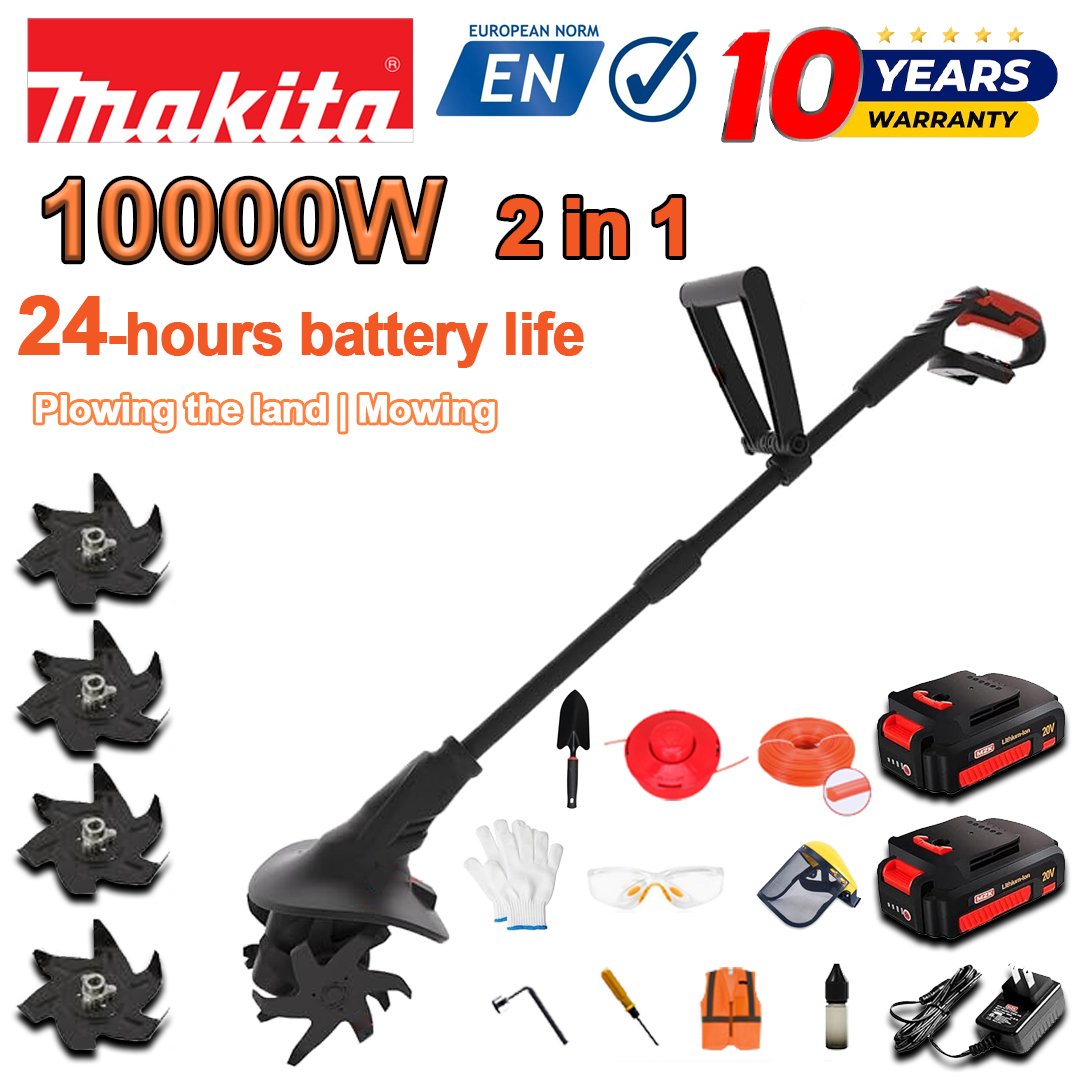 (Czas pracy baterii 24 godziny) Pług 10000 W+ bateria litowa 96 V*2+ szybka ładowarka 1+ łopata *1+ lemiesz pługa *4+ tarcza tnąca *1 + lina tnąca *1+ różne akcesoria 