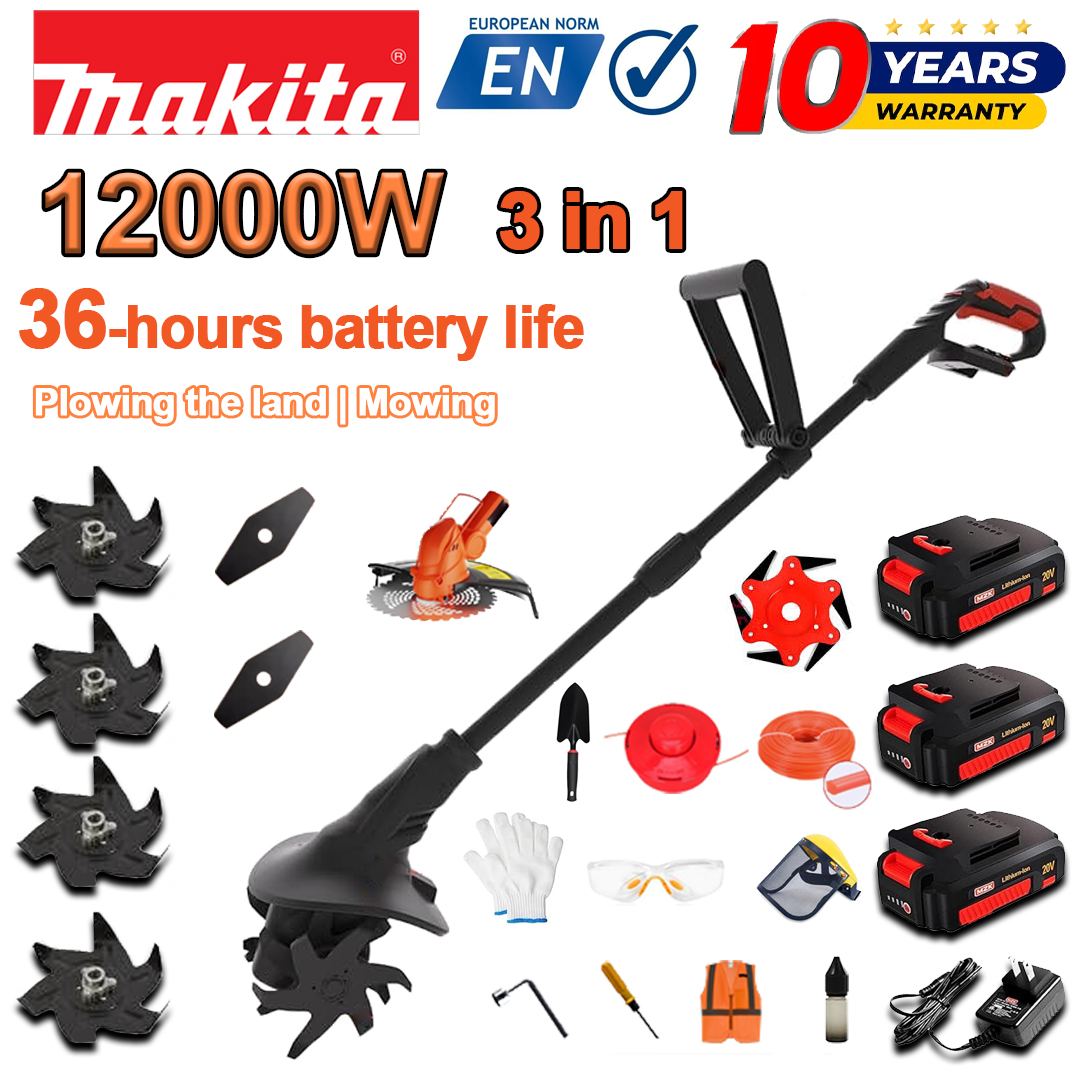 (Czas pracy baterii 36 godzin) Pług 12000 W+ bateria litowa 96 V*3+ głowica kosząca 1 + szybka ładowarka 1+ lopata1+ proste ostrze 2+ lemiesz pługa 4+ ostrze piły ze stopu *1+ ostrze tnace *1 + lina tnaca 1 + różne akcesoria 